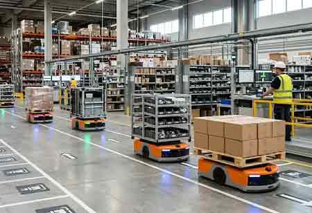 Autonomous Mobile Robots for On-Demand Material Flow